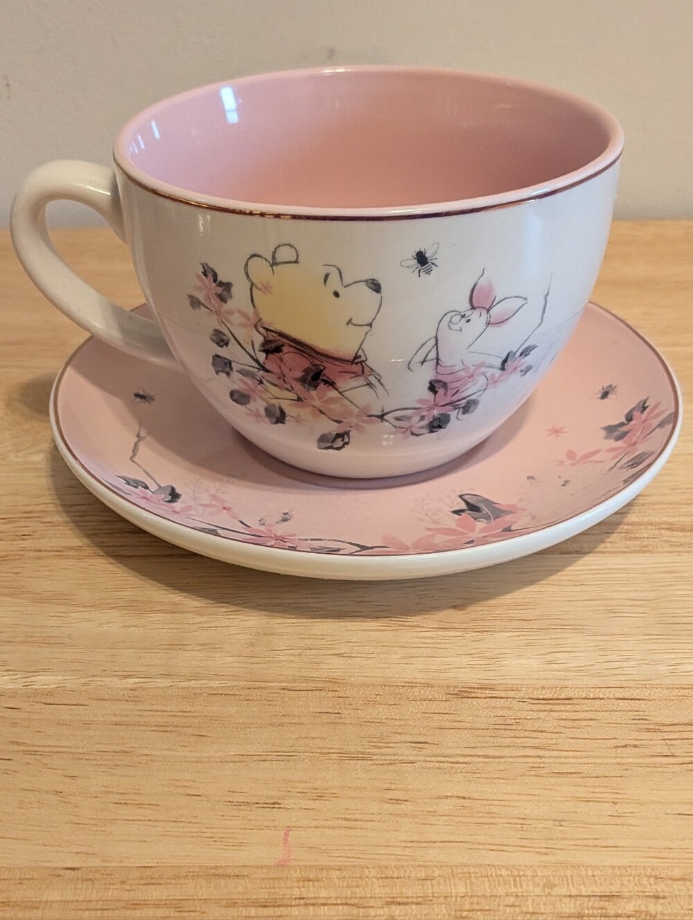 Disney Pink Winnie the Pooh & Piglet Teacup with Saucer